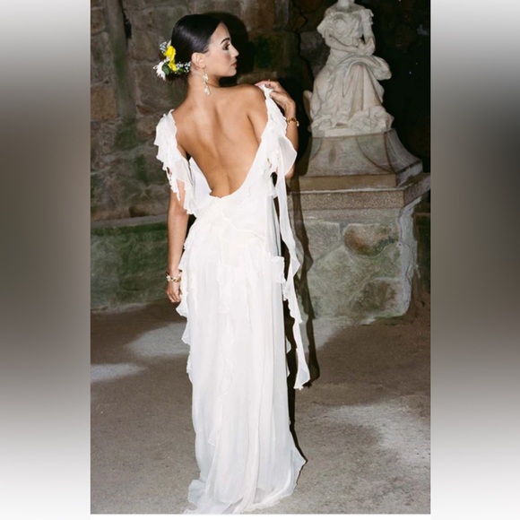 ŚENI MOTO osun wedding dress sz L - Picture 5 of 16